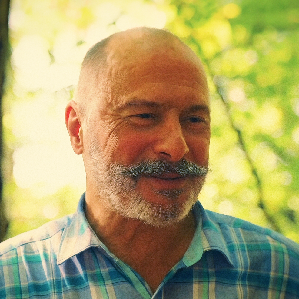 Lächelnder Mann ohne Brille.